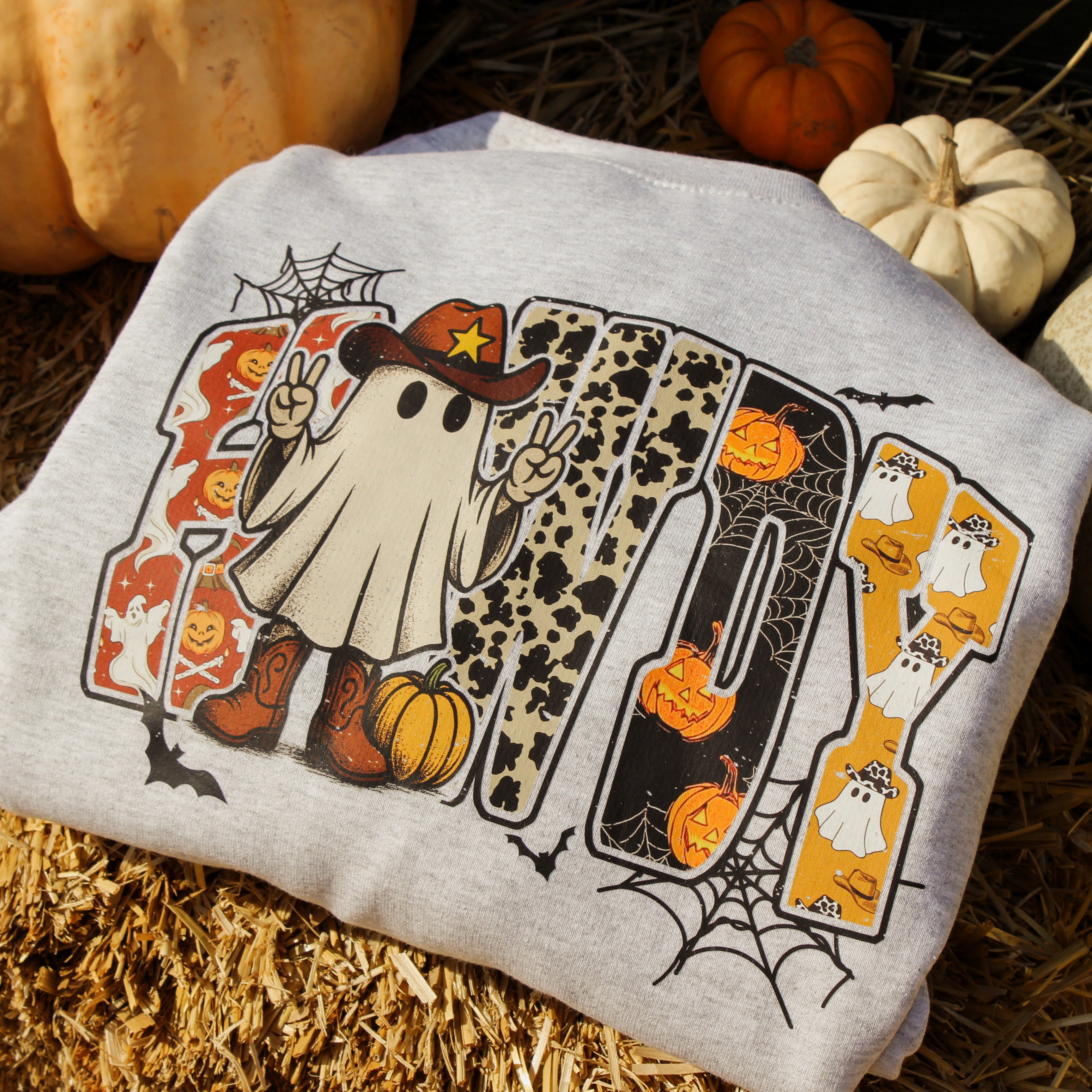 Halloween "Howdy Cowboy Ghost" Sweatshirt