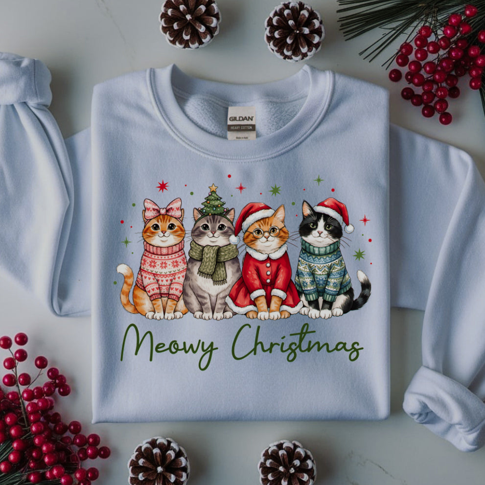 Meowy Christmas Cats Sweatshirt