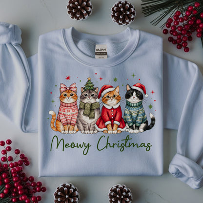 Meowy Christmas Cats Sweatshirt