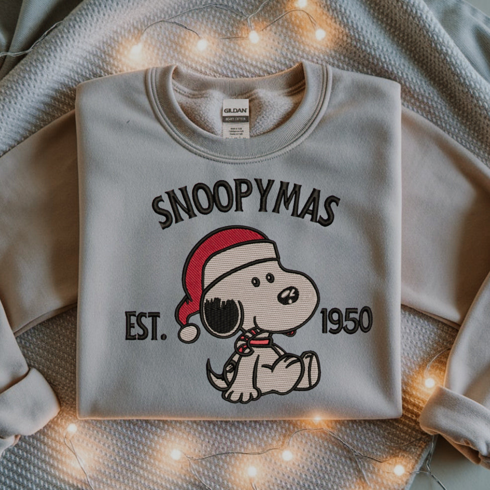 Snoopymas Christmas Embroidered Sweater | Vintage Snoopy