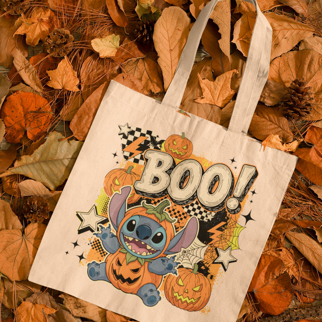 Boo! Halloween Stitch Tote Bag