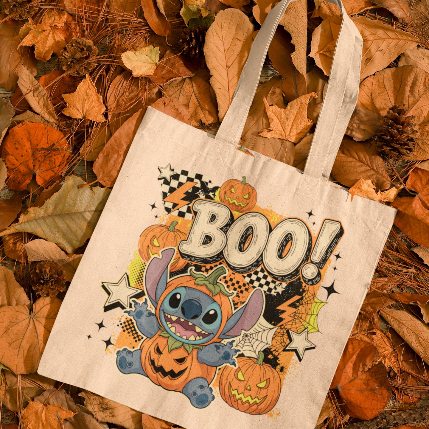 Boo! Halloween Stitch Tote Bag