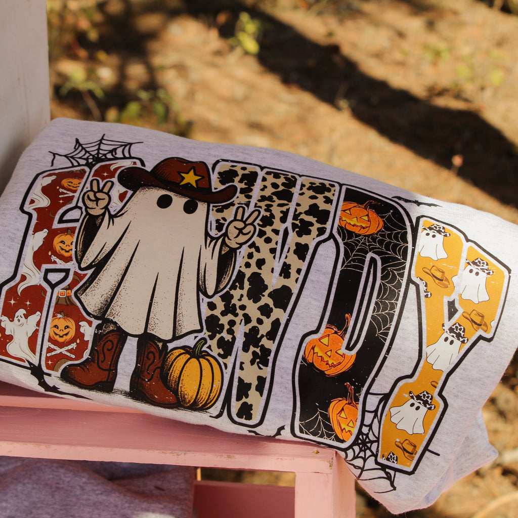 Halloween "Howdy Cowboy Ghost" Sweatshirt