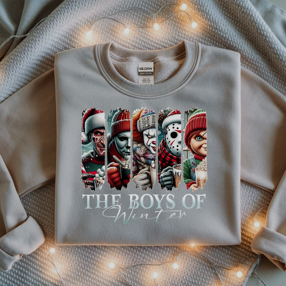 The Boys of Winter Crewneck - Cozy Horror Christmas Sweatshirt
