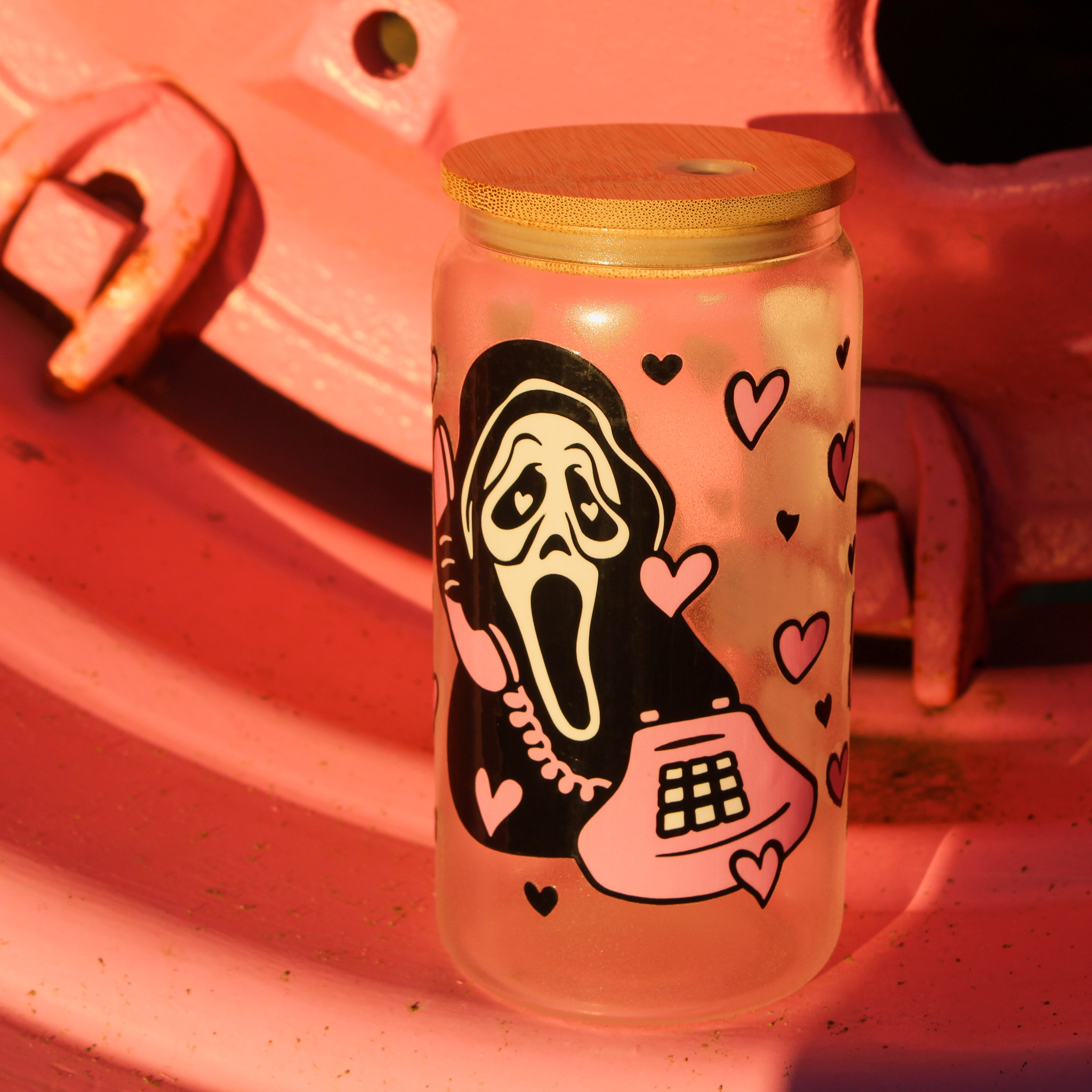 Spooky Call Glass Can