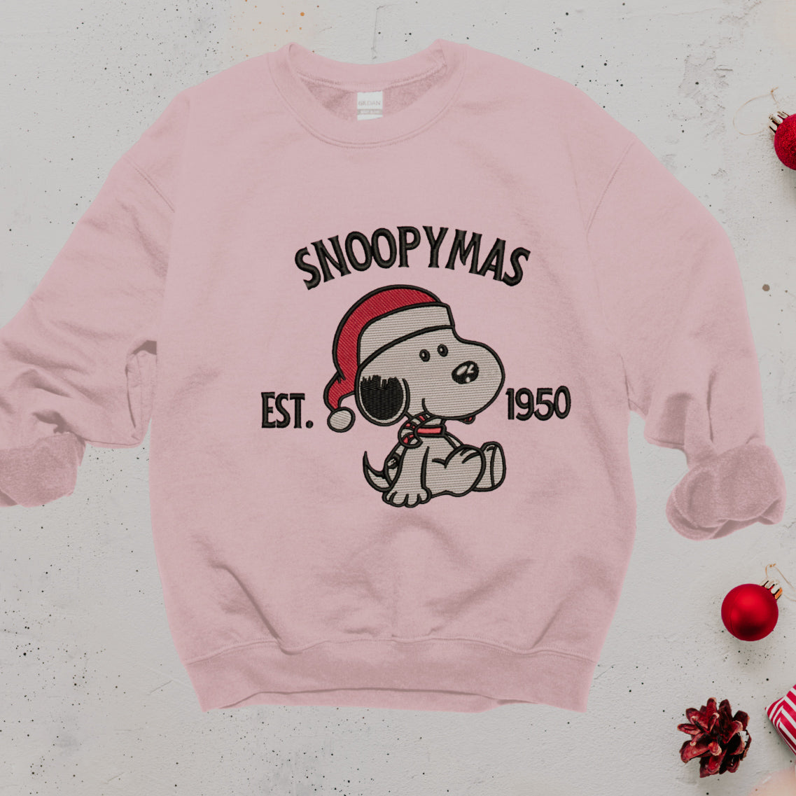Snoopymas Christmas Embroidered Sweater | Vintage Snoopy