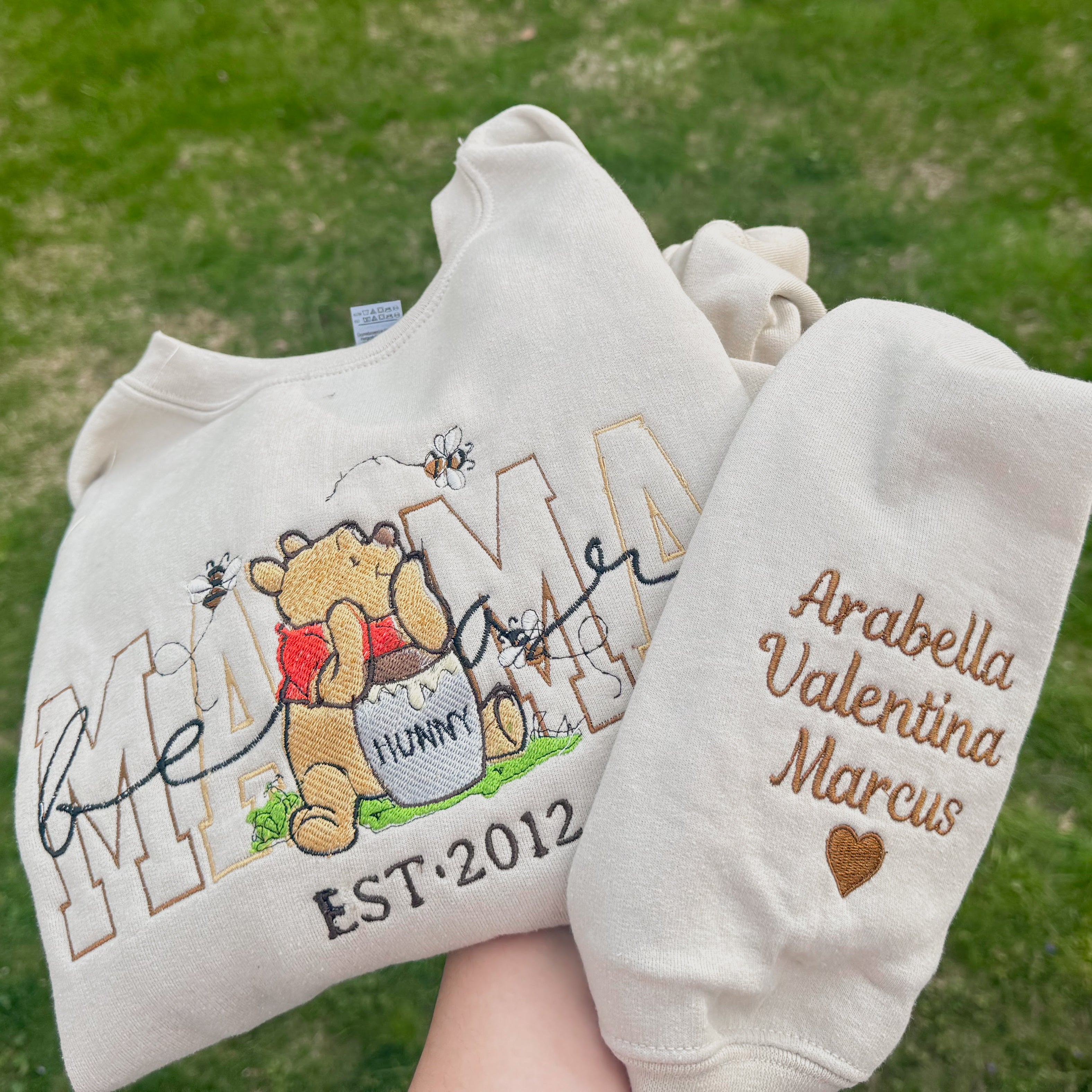 Mama Bear Custom Embroidered Crewneck