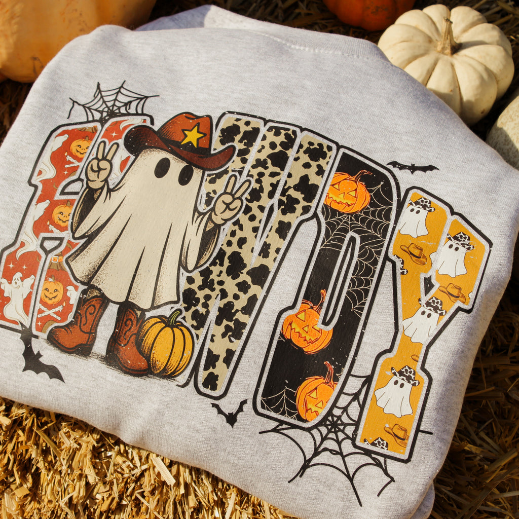 Halloween "Howdy Cowboy Ghost" Sweatshirt
