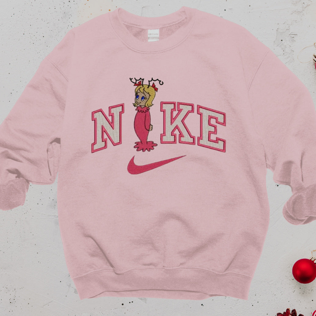 Matching Grinch × Cindy Lou Christmas Crewnecks (Couples Set)