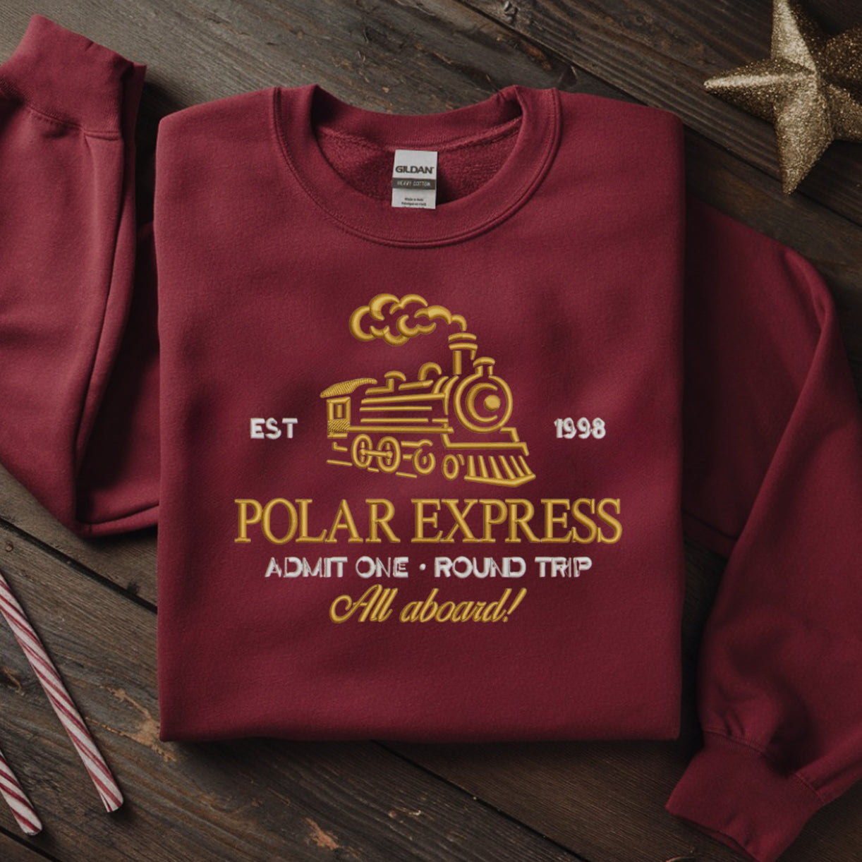 Polar Express Embroidered Sweatshirt