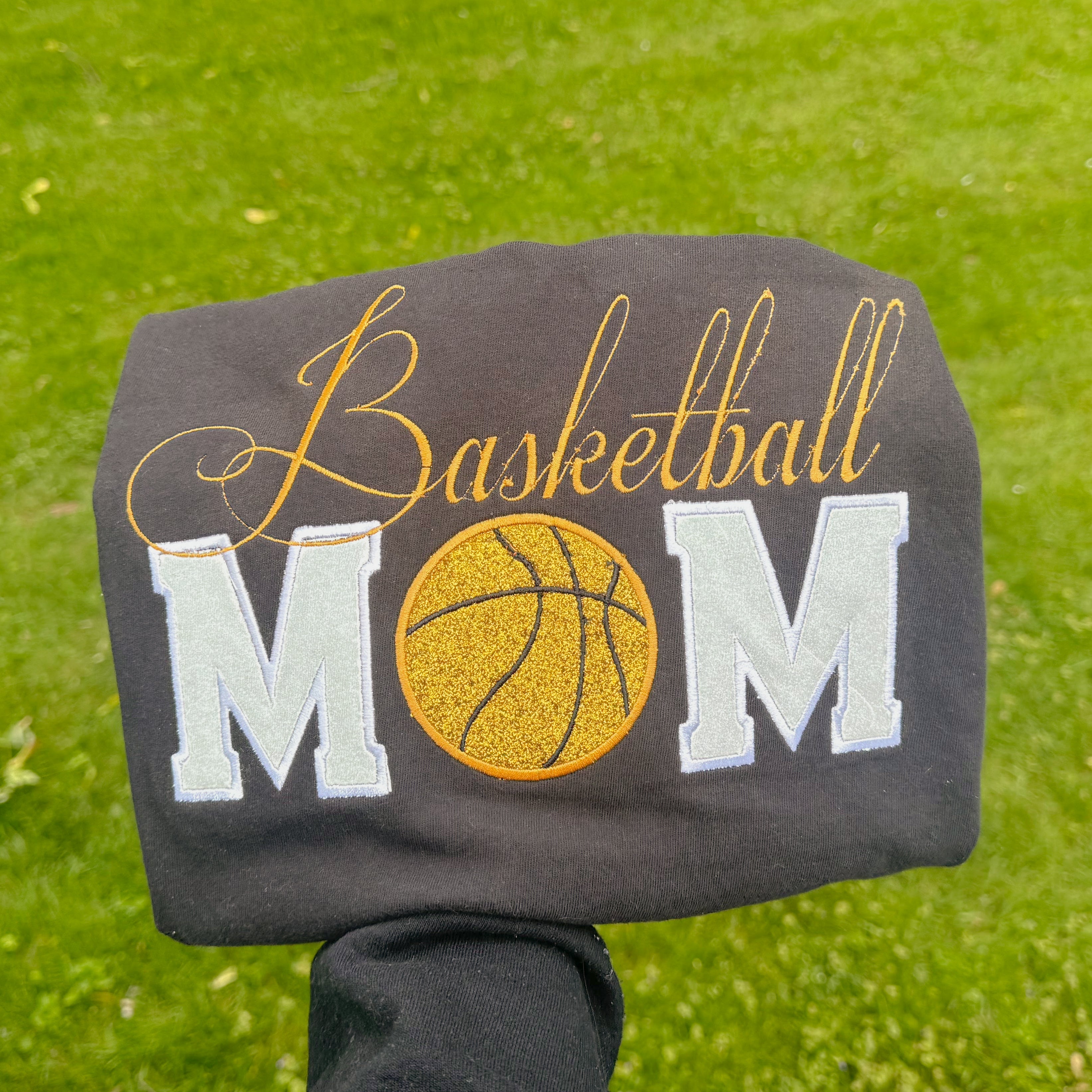 Basketball Mom Embroidered Crewneck