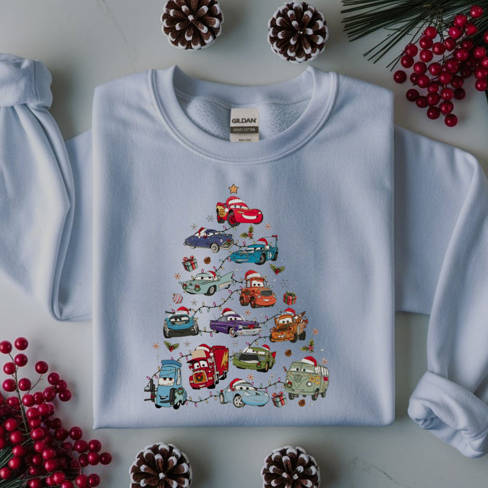 Cars Christmas Tree Sweatshirt