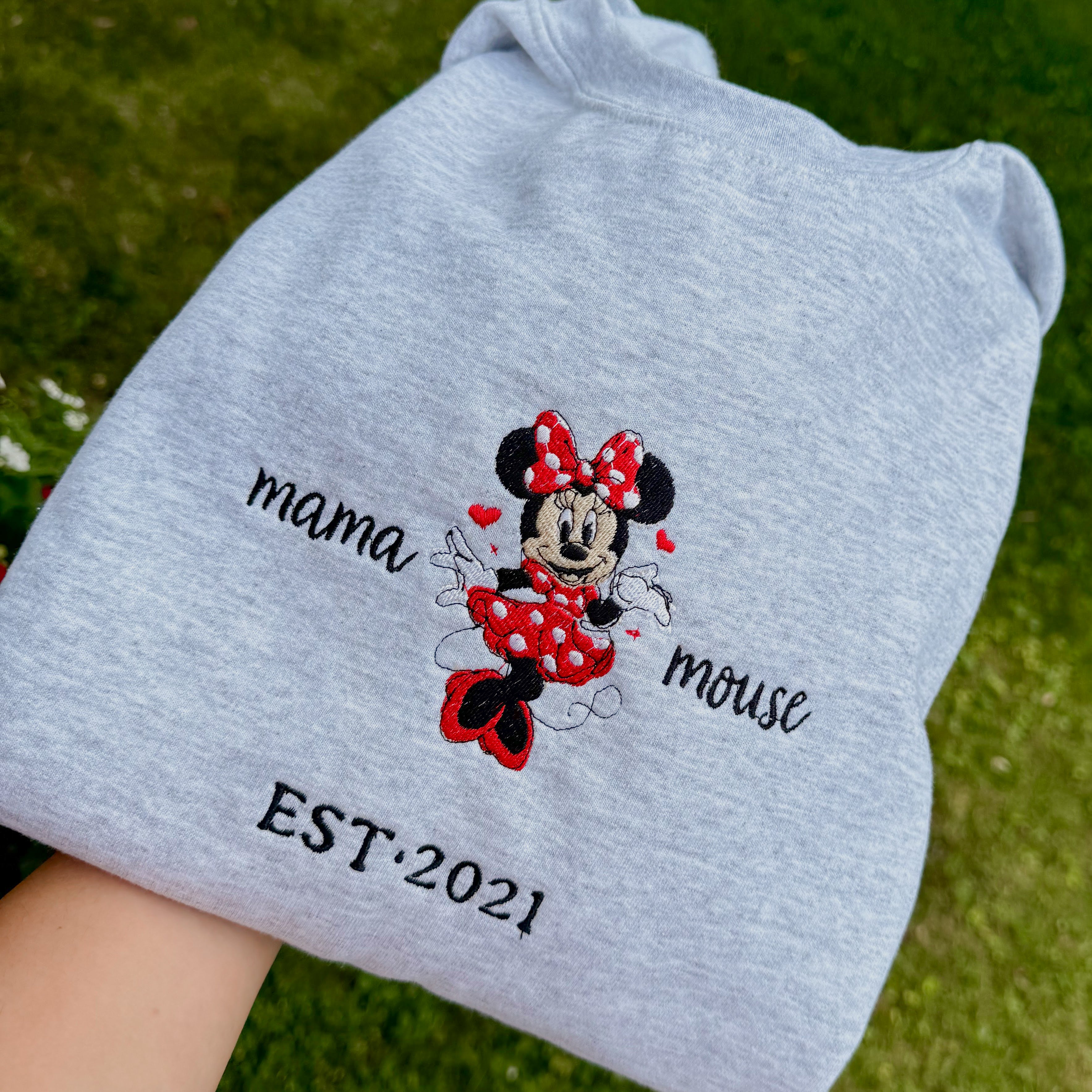 Mama Mouse Custom Embroidered Hoodie