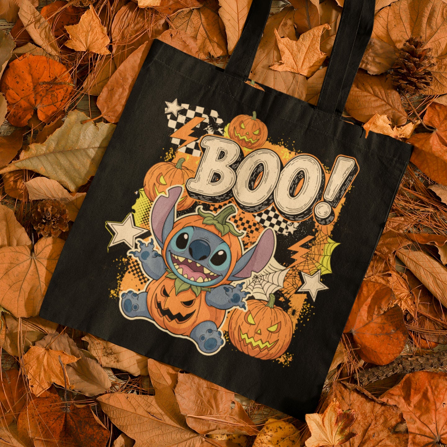 Boo! Halloween Stitch Tote Bag