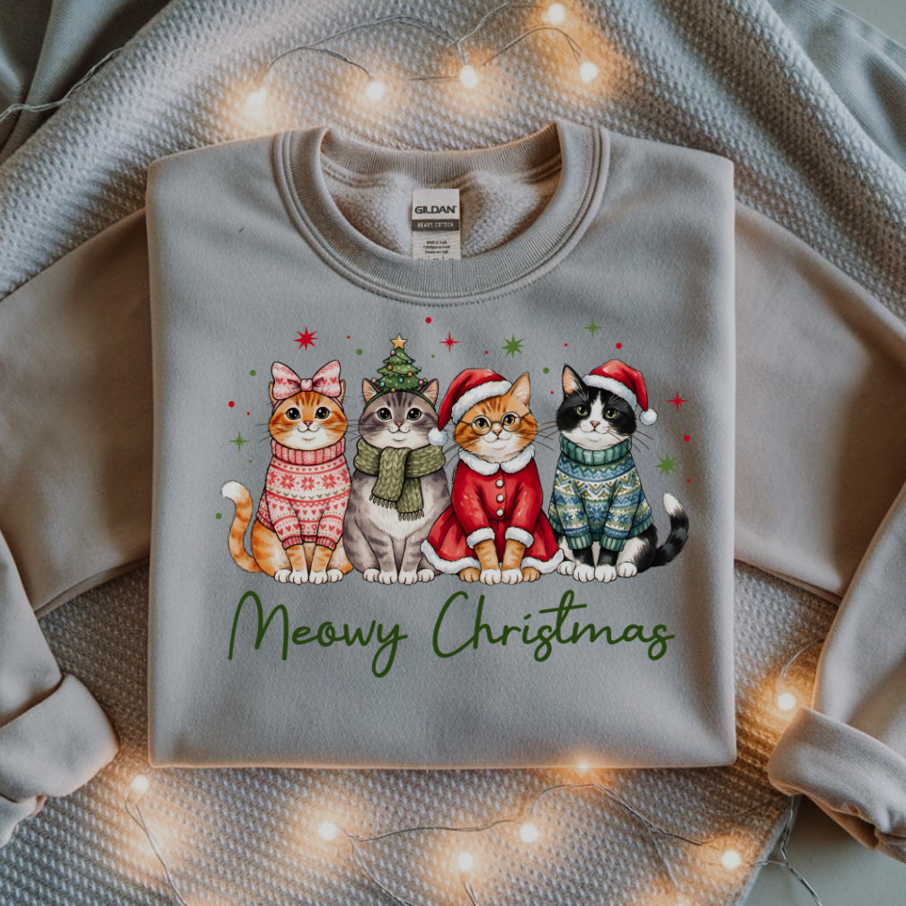 Meowy Christmas Cats Sweatshirt