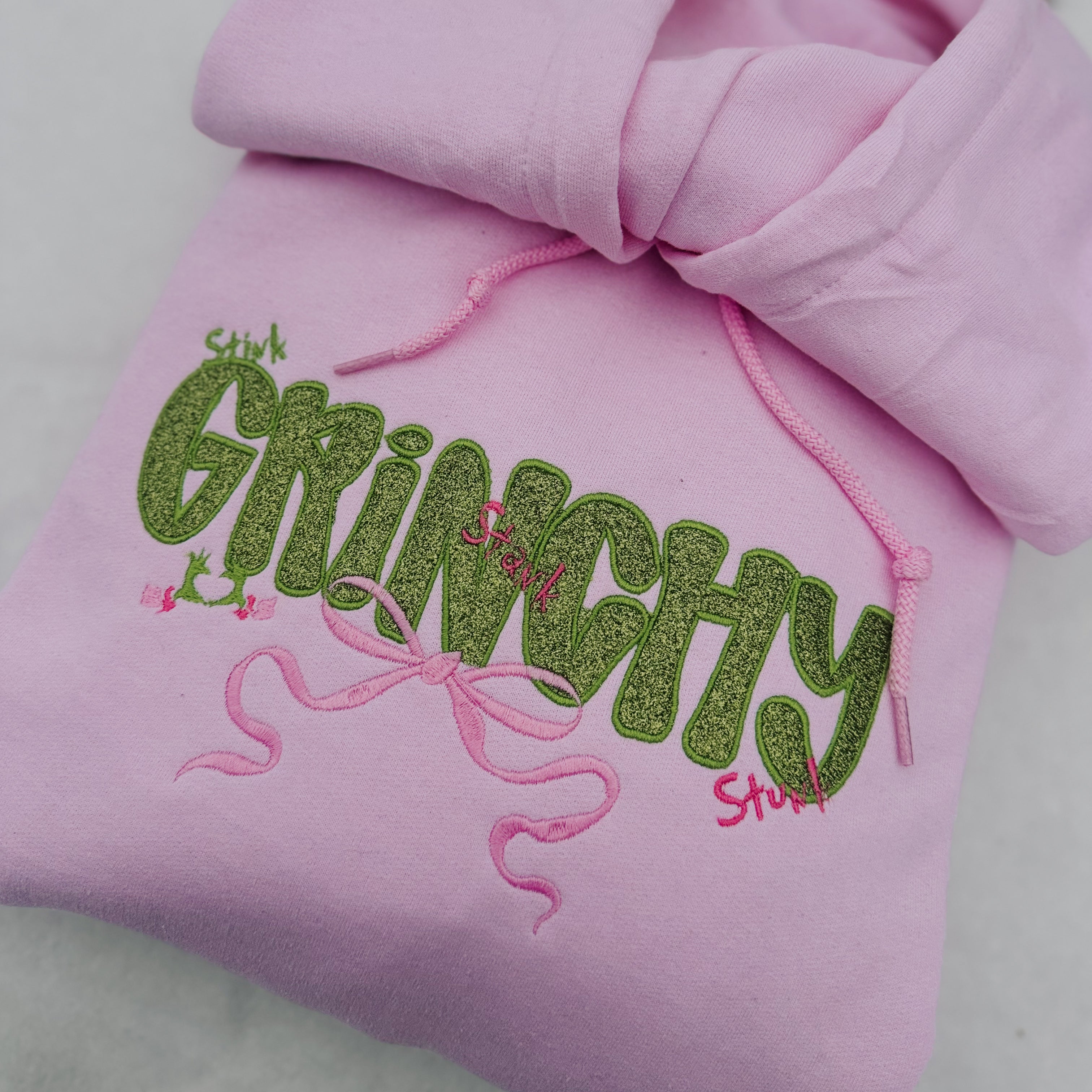 Grinchy Glitter Applique Hoodie