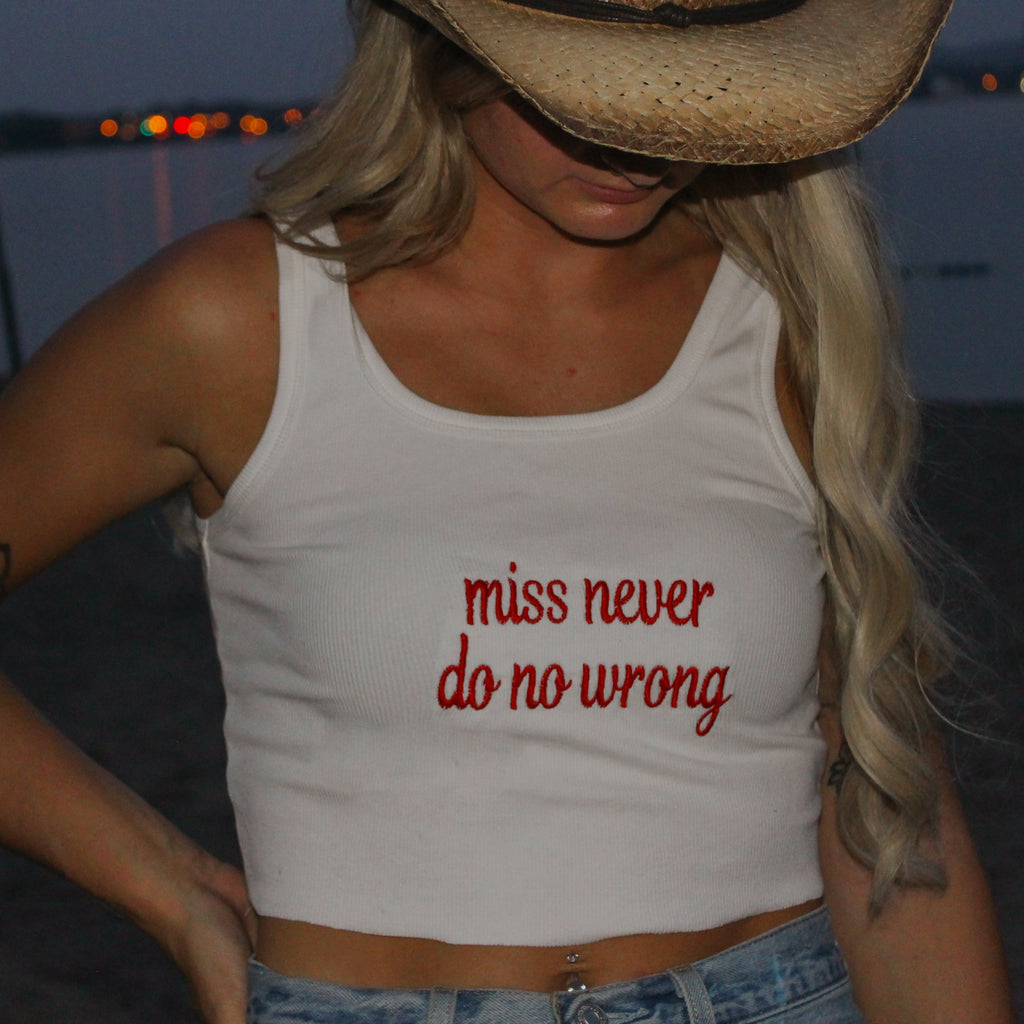 Miss Never Do No Wrong Ribbed Tank