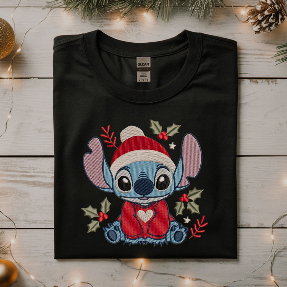 Christmas Stitch Embroidered Sweatshirt