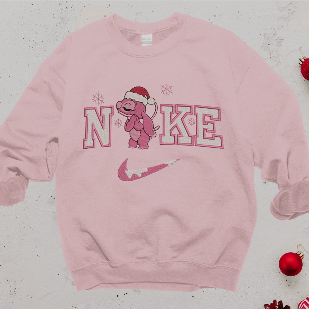 Embroidered Christmas Stitch & Angel Matching Sweaters