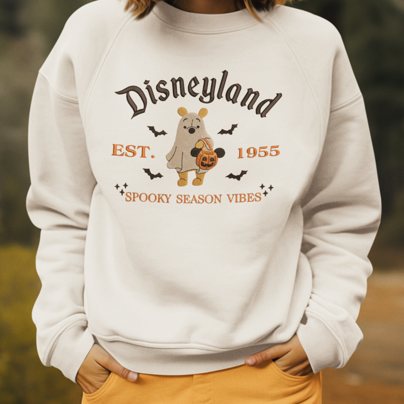 Spooky Honey Bear Embroidered Crewneck